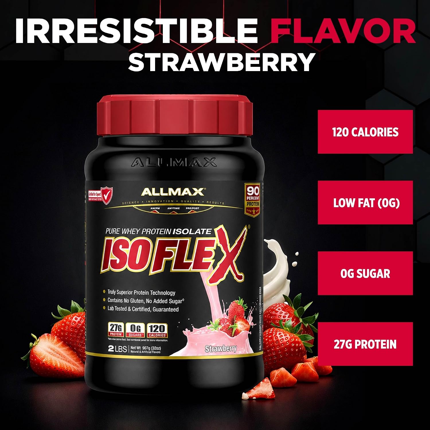 ALLMAX ISOFLEX Whey Protein Isolate, Chocolate Peanut Butter, 5 lb