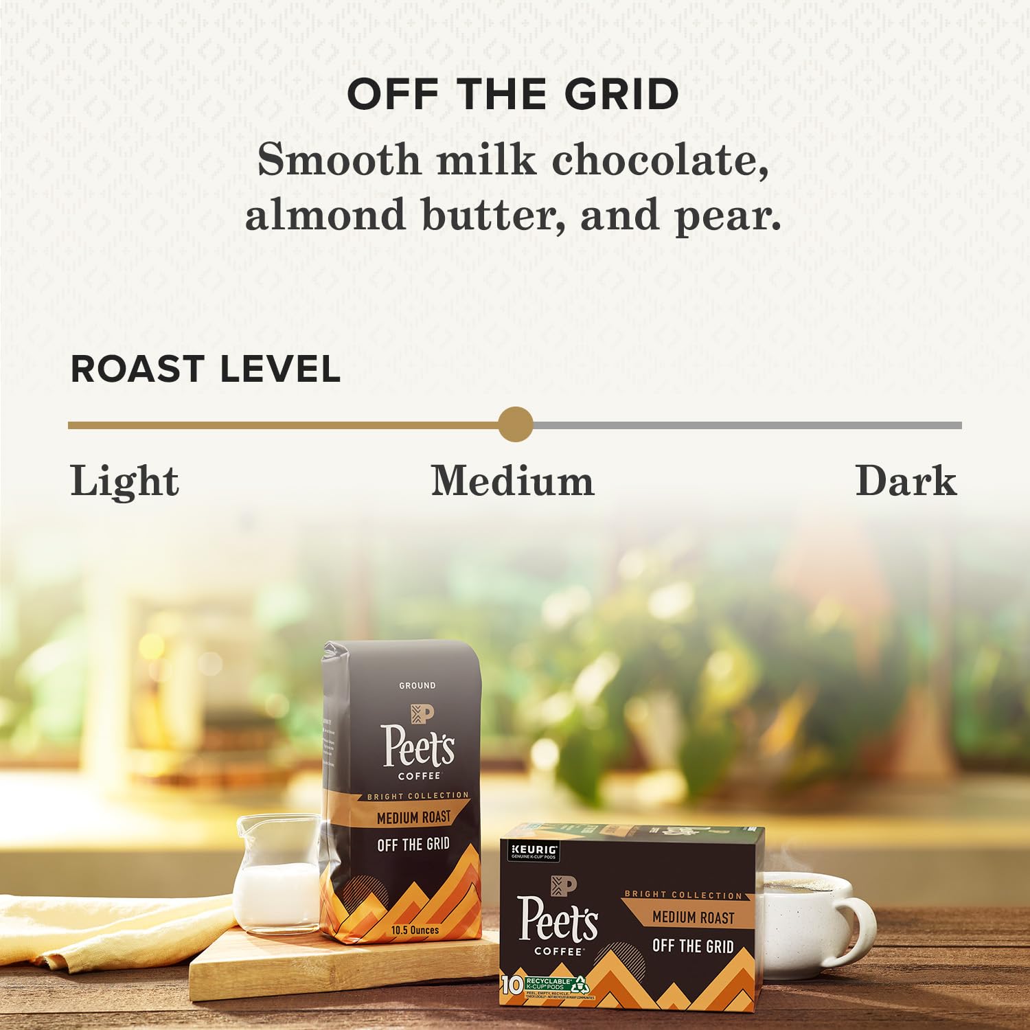 Peet's Coffee, Medium Roast Keurig K-Cup Pods, 100% Arabica Coffee - Big Bang 60 Count (6 Boxes of 10 K-Cup Pods)