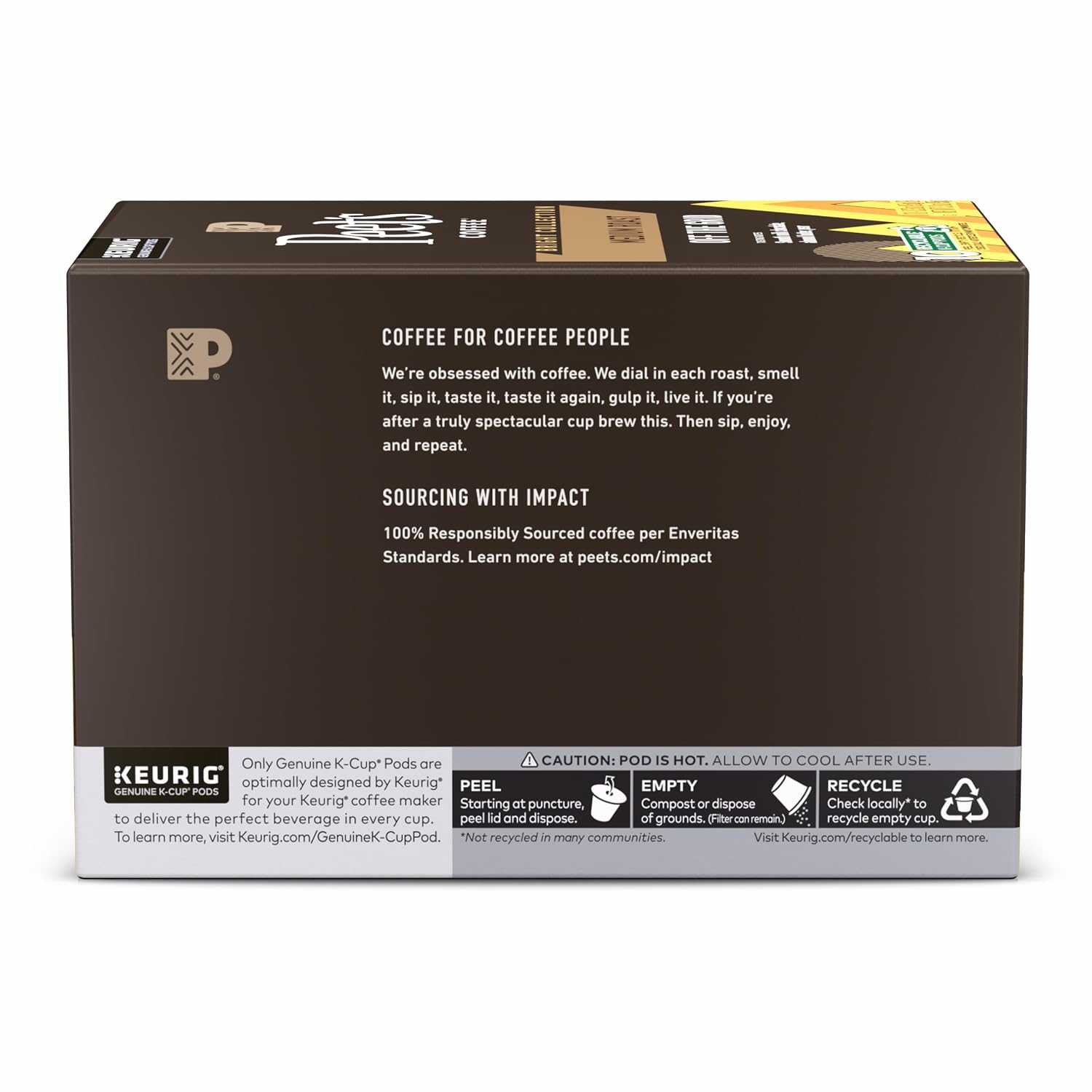 Peet's Coffee, Medium Roast Keurig K-Cup Pods, 100% Arabica Coffee - Big Bang 60 Count (6 Boxes of 10 K-Cup Pods)