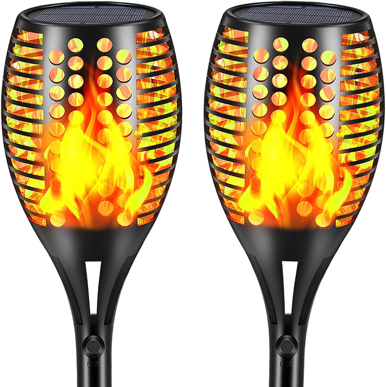 Aityvert Upgraded Larger Solar Torch Lights, Waterproof Outdoor Dancing Flames Light, Flickering Flames Garden Lights, Landscape Decoration Pathway Patio Lights 43" 96 LED (4 Pack)