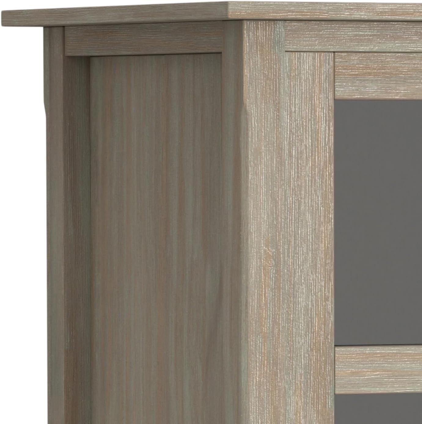 SIMPLIHOME Avalon 12-Bottle SOLID WOOD 22 Inch Wide Contemporary High Storage Wine Rack Cabinet in Dark Tobacco Brown, For the Living Room, Dining Room and Kitchen