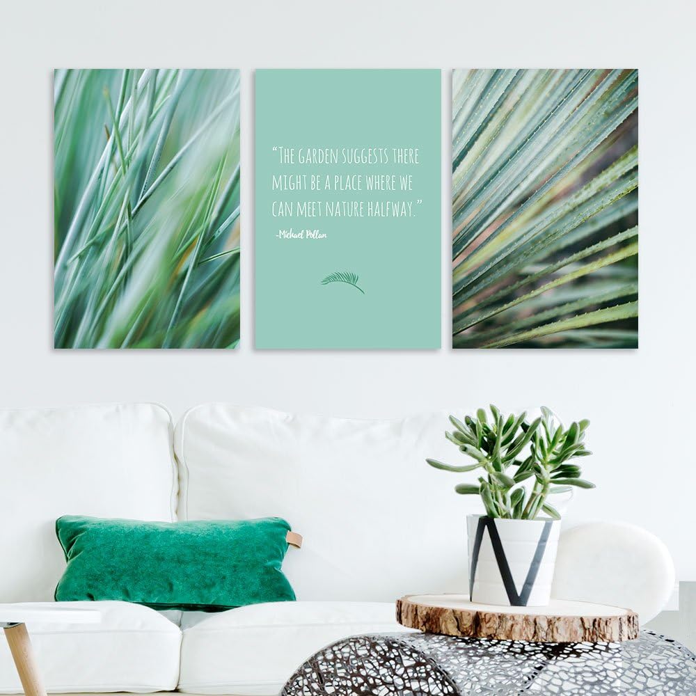 wall26 Canvas Prints Wall Art - Ocean Themed 3 Panel Wall Art with Wave,Anchor and Rudder - 16"x24" x 3 Panels