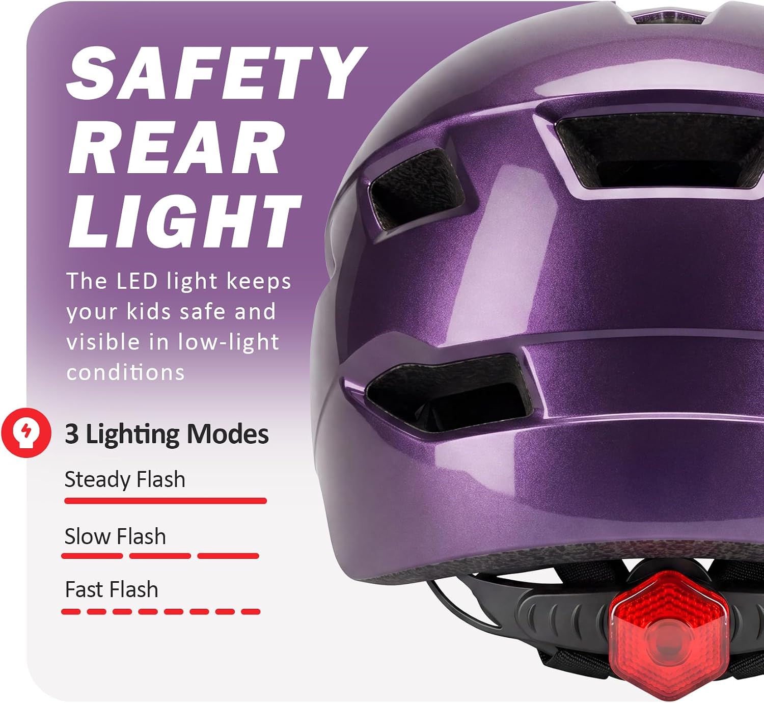 Kids Bike Helmet, Toddler Youth Helmet for Boys Girls, Ages 3-5, 5-8, 8-14