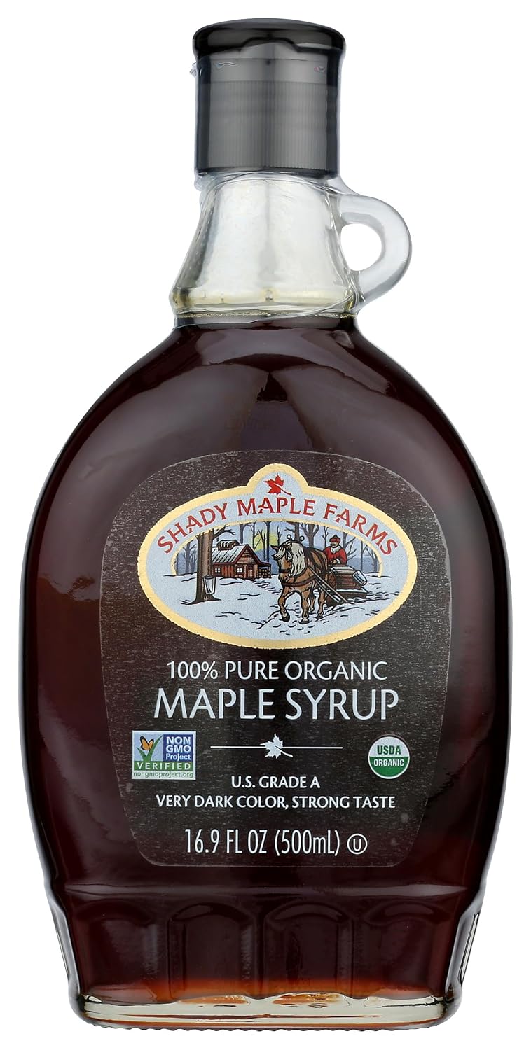 SHADY MAPLE FARMS Organic Very Dark Maple Syrup, 16.9 FZ