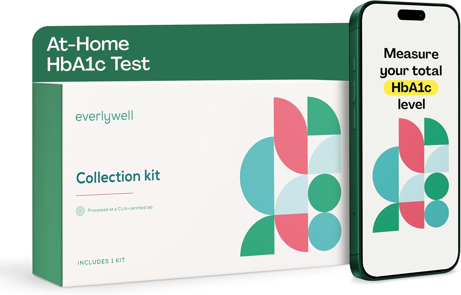 Everlywell At-Home HbA1c Lab Test for Women and Men, Measures Hemoglobin A1c for Accurate Results from CLIA-Certified Labs Within Days