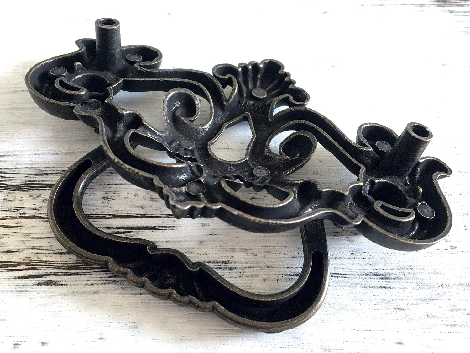 3" C-C Bail Drawer Pull Drop Dresser Pull Dark Antique Brass Swing Drawer Handle Vintage Style
