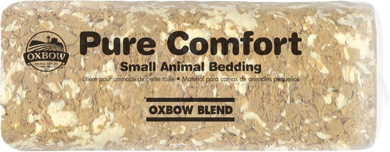 Oxbow Small Animal Bedding, Hamster, Guinea Pig, Rabbit, White, USA, 36 L | Pure Comfort, Hamster Bedding, Guinea Pig Bedding, Low Dust, Virgin Paper, Litter Box, Bunny, Rats, Gerbils, Chinchillas