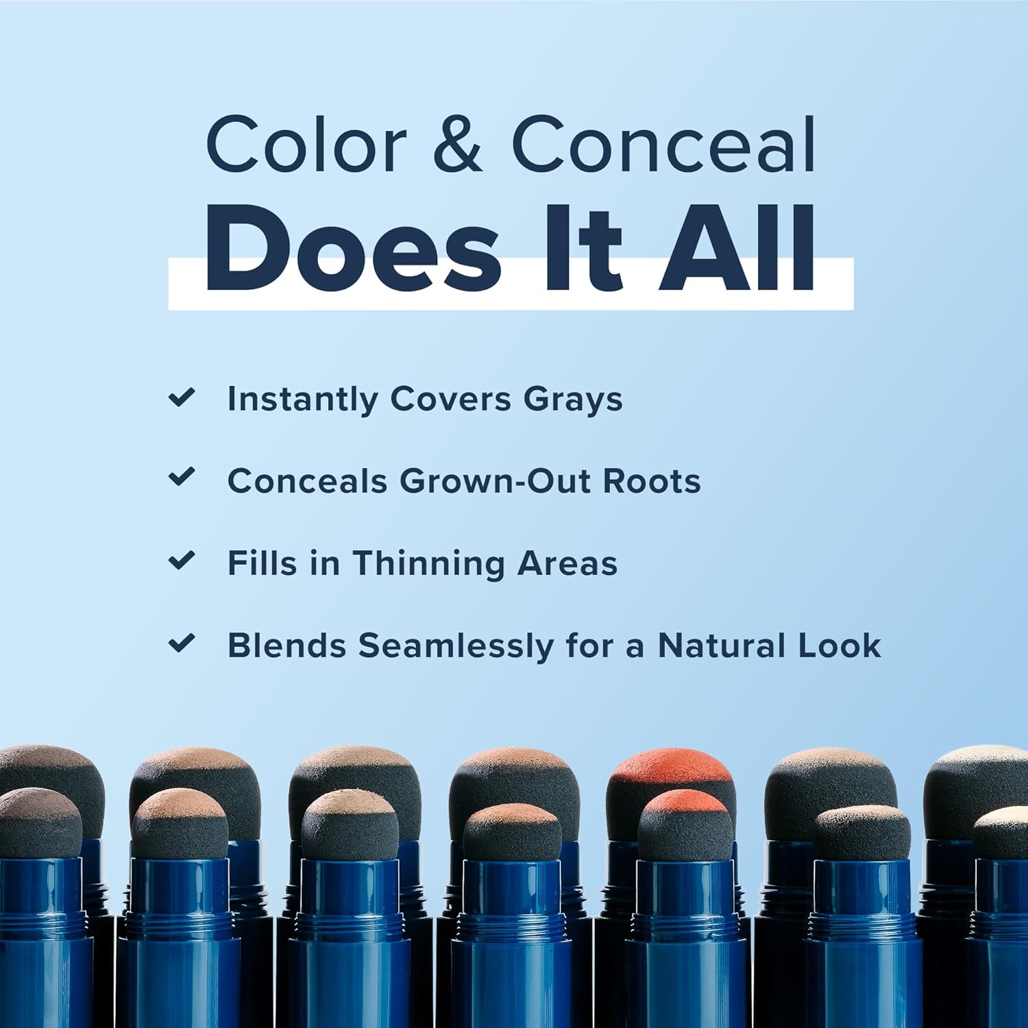 TRUHAIR Color & Conceal Waterproof Root Touch Up Hair Color for Gray Hair Coverage - Instant Root Cover Up Hair Powder for Women & Men - Bald Spot