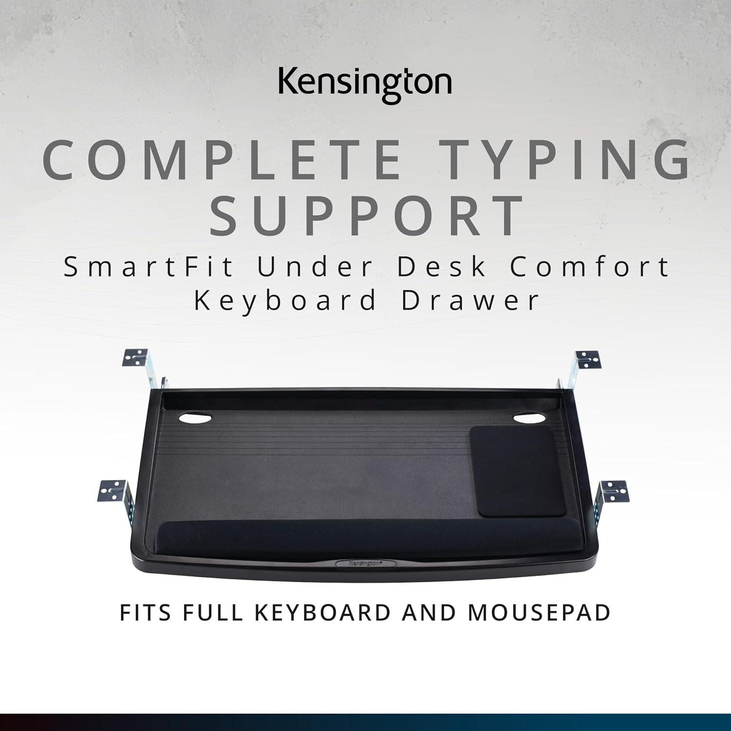 Kensington Keyboard Tray Under Desk, SmartFit Ergonomic Slide-Out Keyboard Drawer with Cable Management, Extra-Wide Height Adjustable Keyboard Holder