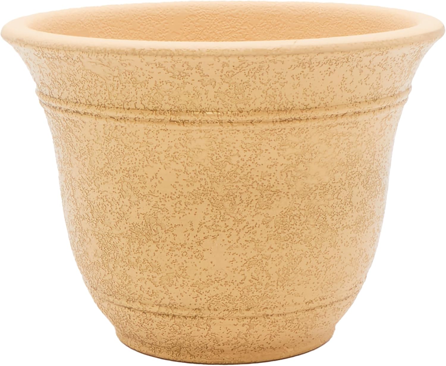 The HC Companies Sierra Round Self-Watering Pot - Lightweight Plastic Planter for Herbs & More - Durable Plant Pots for Indoor Plants & Outdoor Plants (13” Rustic Redstone, Pack of 1)