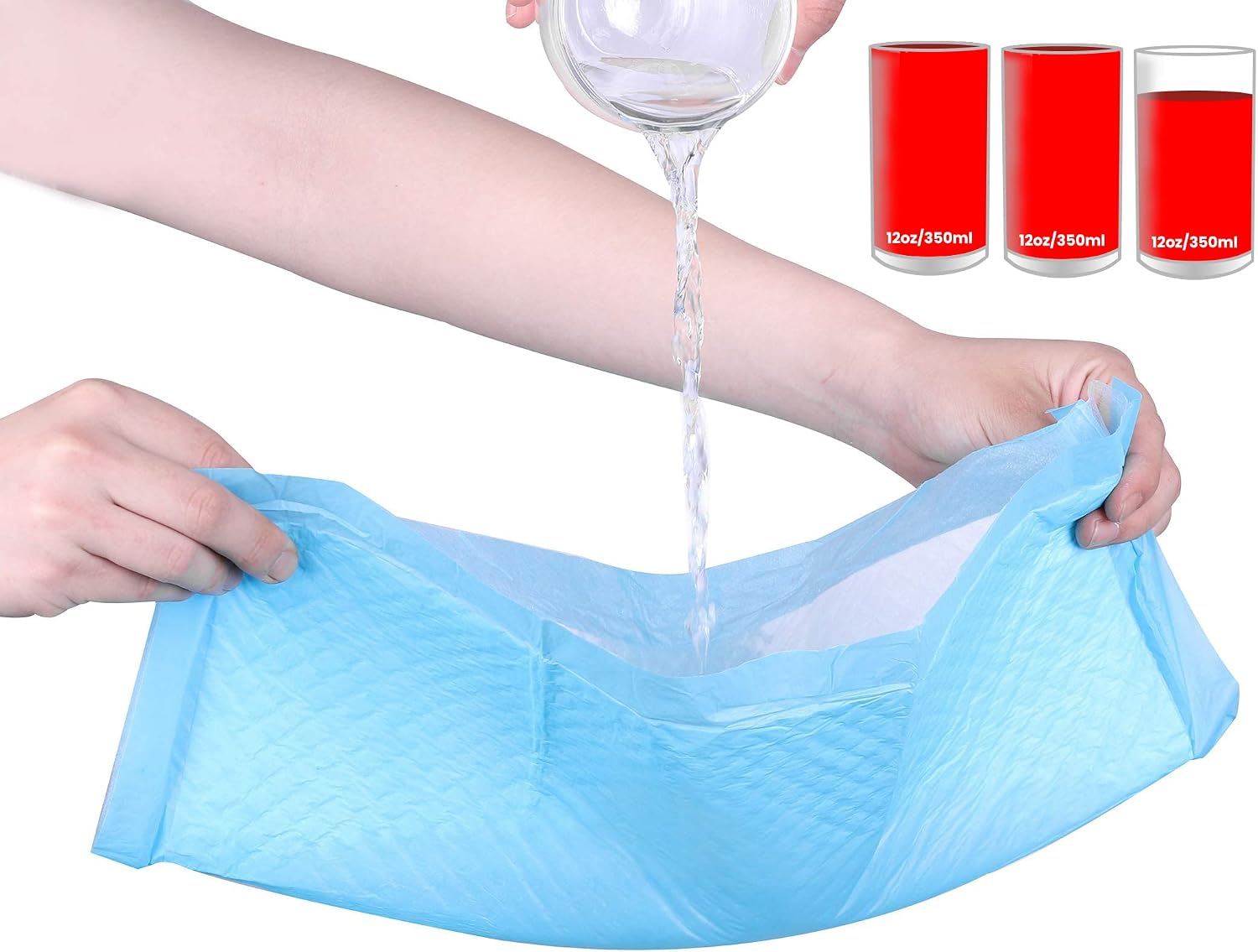 (100 Pads) CalPalmy Ultra Absorbency Pet Toilet Training Pads 18" x 13" Moisture Locking Technology Turns Liquid into Gel - Perfect for Rabbits and