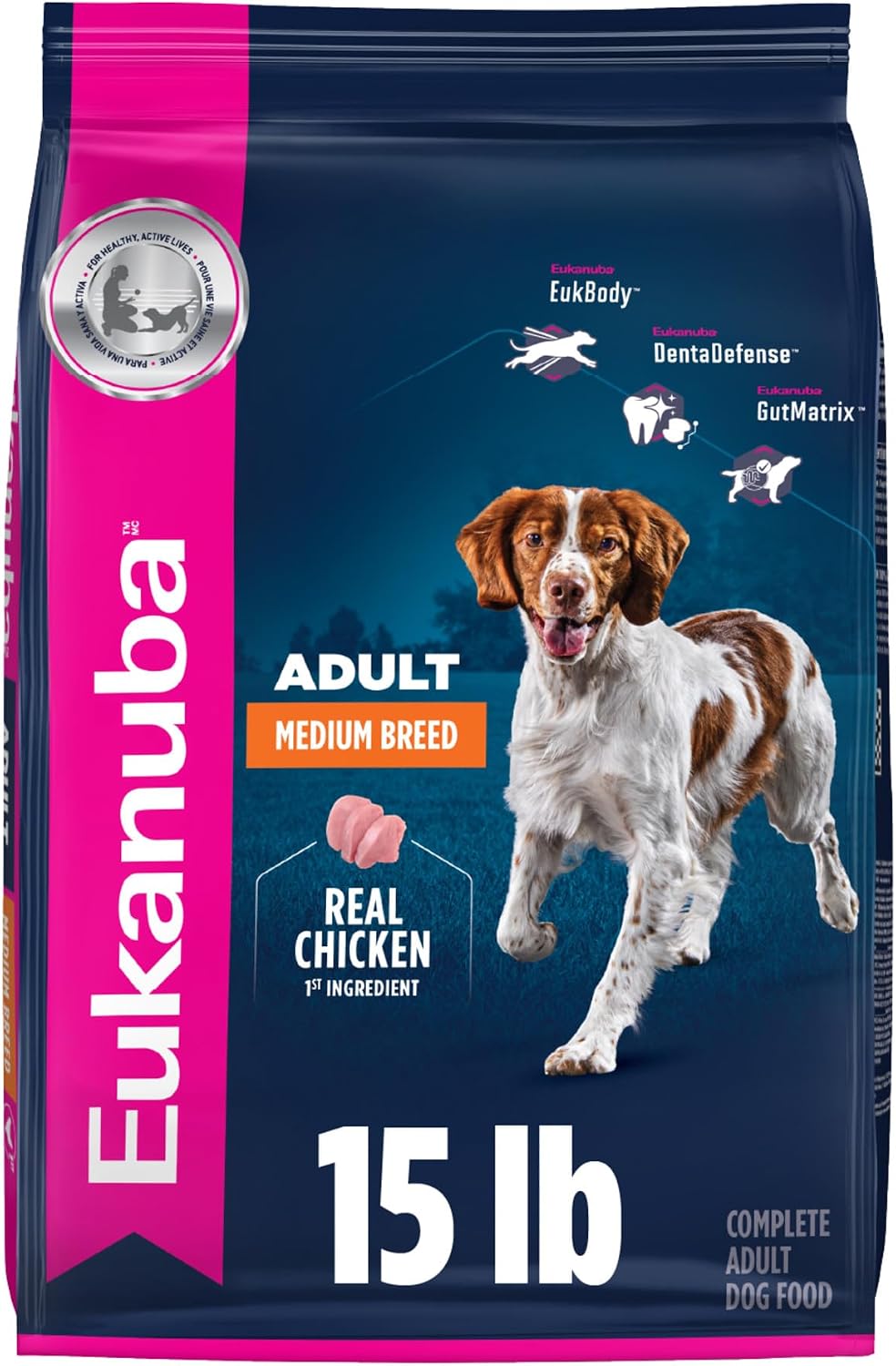 Eukanuba Adult Medium Breed Dry Dog Food, 35 lb bag.