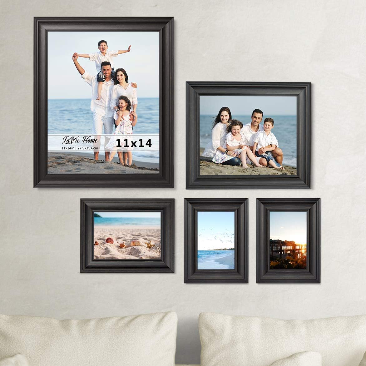 LaVie Home 8x8 Picture Frames (1 Pack, Gold) Square Photo Frame Set with High Definition Glass for Wall Mount & Table Top Display