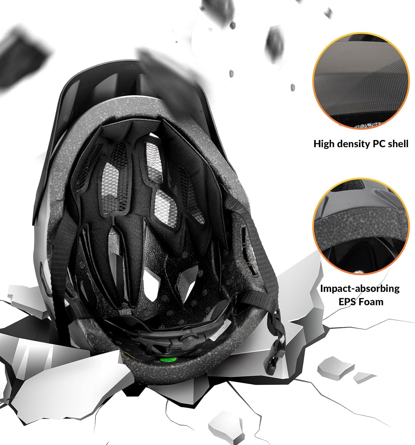 ROCKBROS Kids Full Face Bike Helmet Lightweight Detachable MTB Helmet