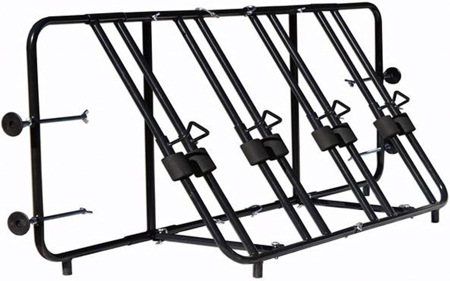 Titan Ramps Truck Bed Adjustable Steel Bike Rack for Up to 4 Bikes - Fits Most Makes/Models