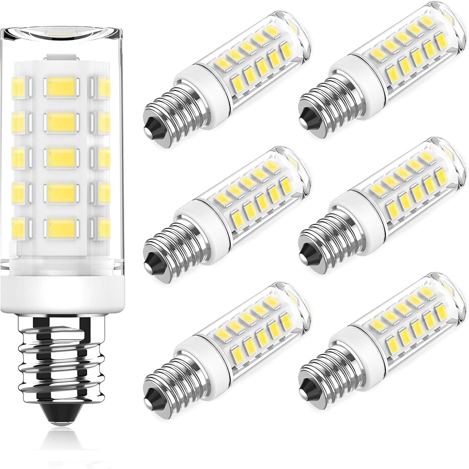 KLG E12 LED Bulb, Mini Candelabra Base, 4W (40W Equivalent), 5000K Daylight White Non-Dimmable, T3/T4 Small Bulb for Ceiling Fans and Chandeliers