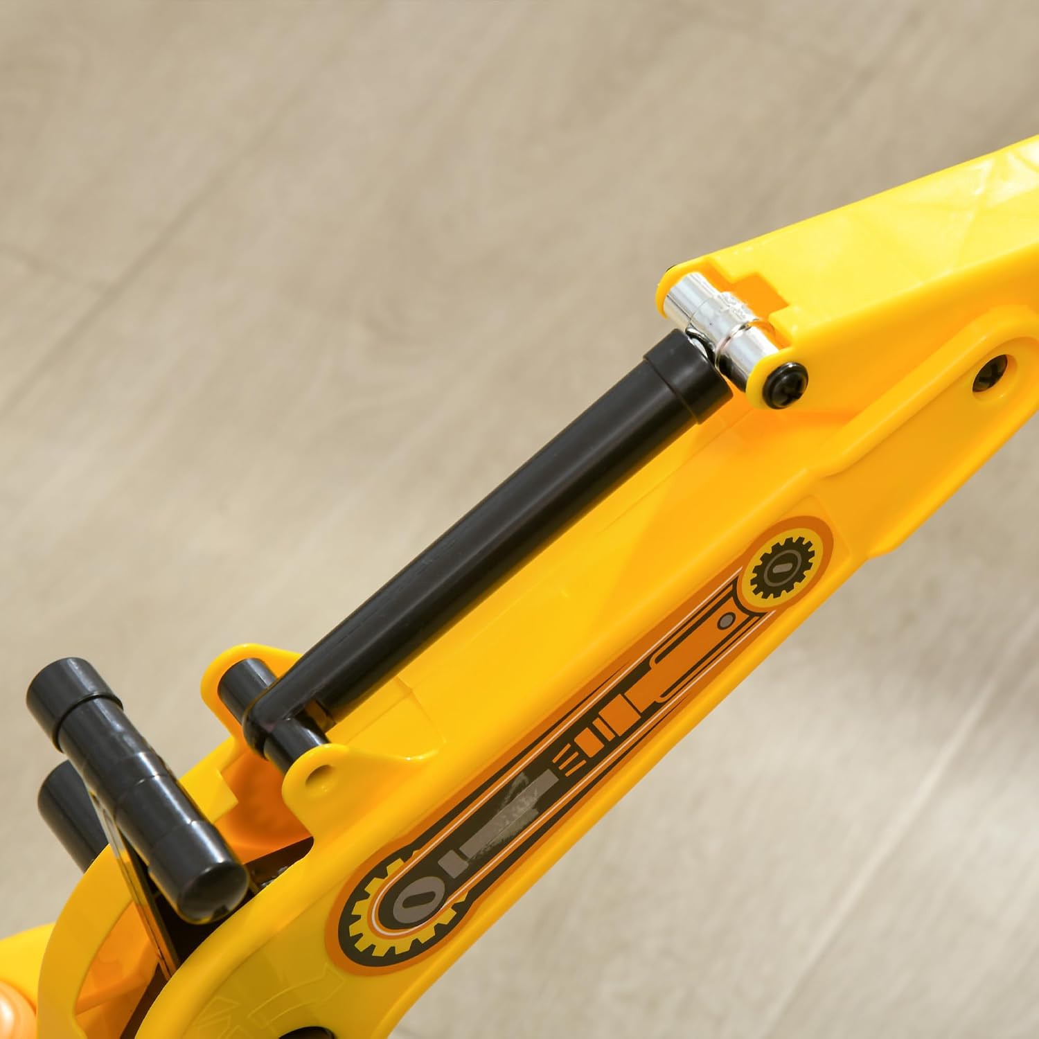 Qaba No Power Ride On Excavator for Boys Girls 18-48 Months Yellow Black