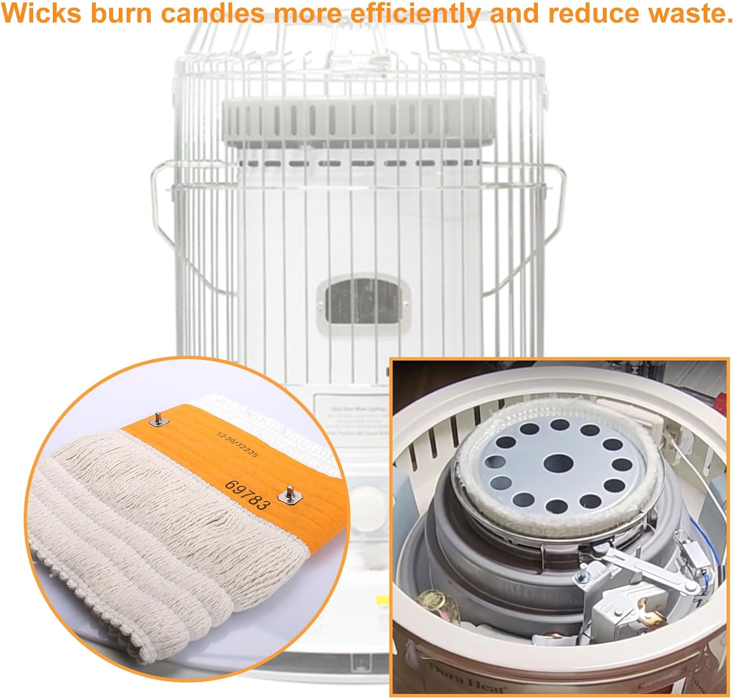 32225 Kerosene Heater Wick Replacement Indoor Heater Wicks | Fits for Kero World KW-24 (A-H), Dyna-Glo RMC-95C, DURAHEAT DH2300