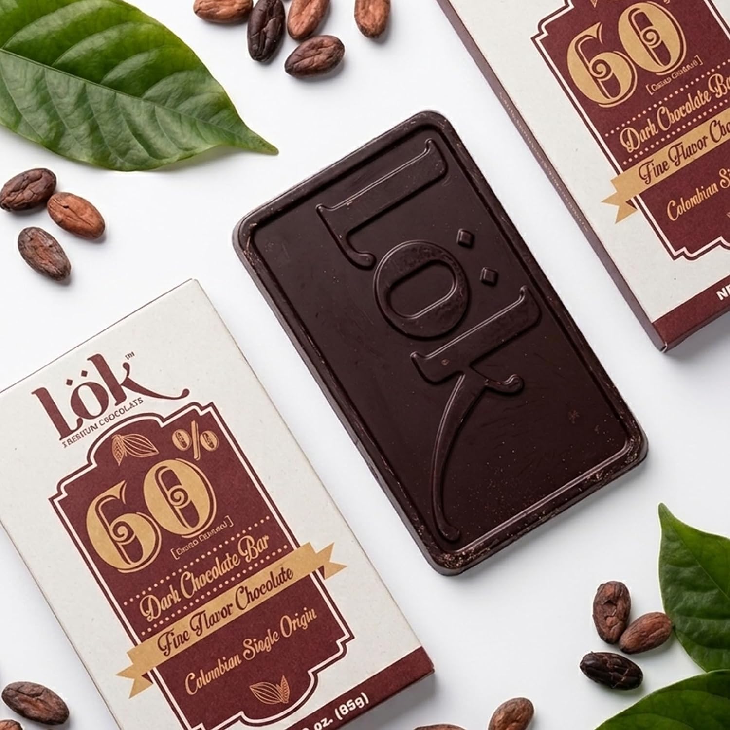 Lök Foods Dark Chocolate Bar 100% Cacao | Fair Trade, Kosher, Gluten Free, Vegan, Bean-to-Bar, Sugar-Free, No Sugar Alcohol, No Artificial Sweetener