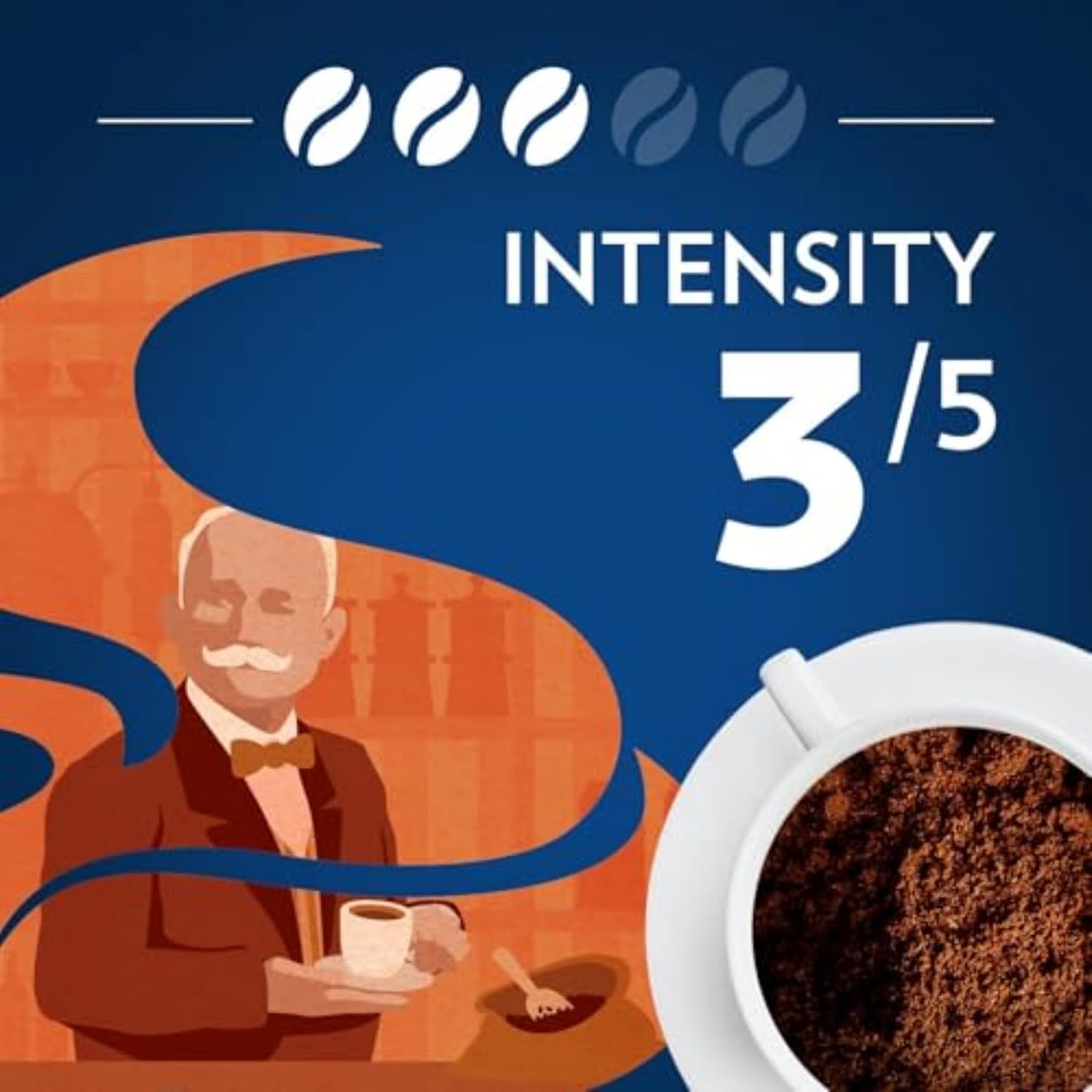 Lavazza Opera Intenso Ground Coffee 12oz Bag, Dark Roast, Bold and Balanced Taste, Intensity 4/5, Arabica and Robusta, Ideal for Drip Brewers, (Pack of 1) - Package May Vary