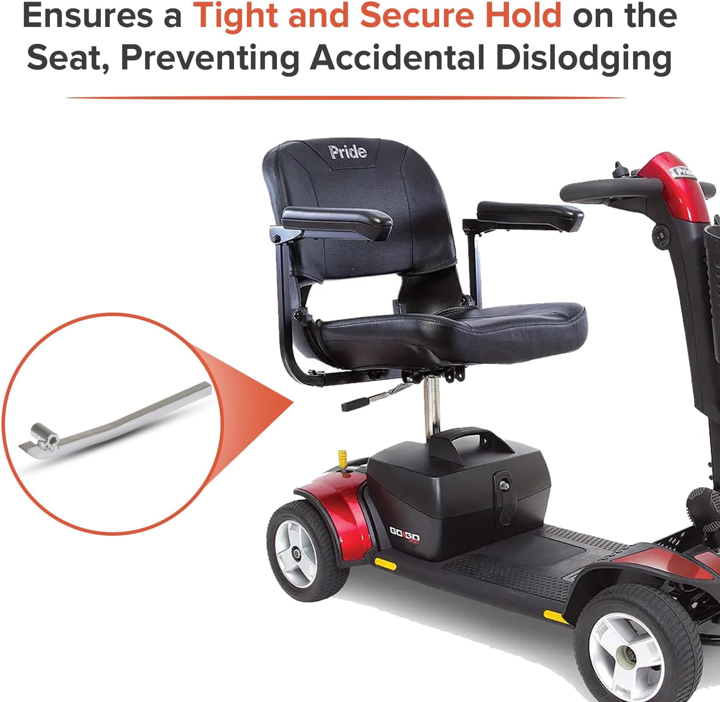AlveyTech Seat Release Lever for Pride and Go-Go Mobility Scooters - Replacement for GOGO Ultra X, Elite Traveller, Sport, Pride Revo, Sonic