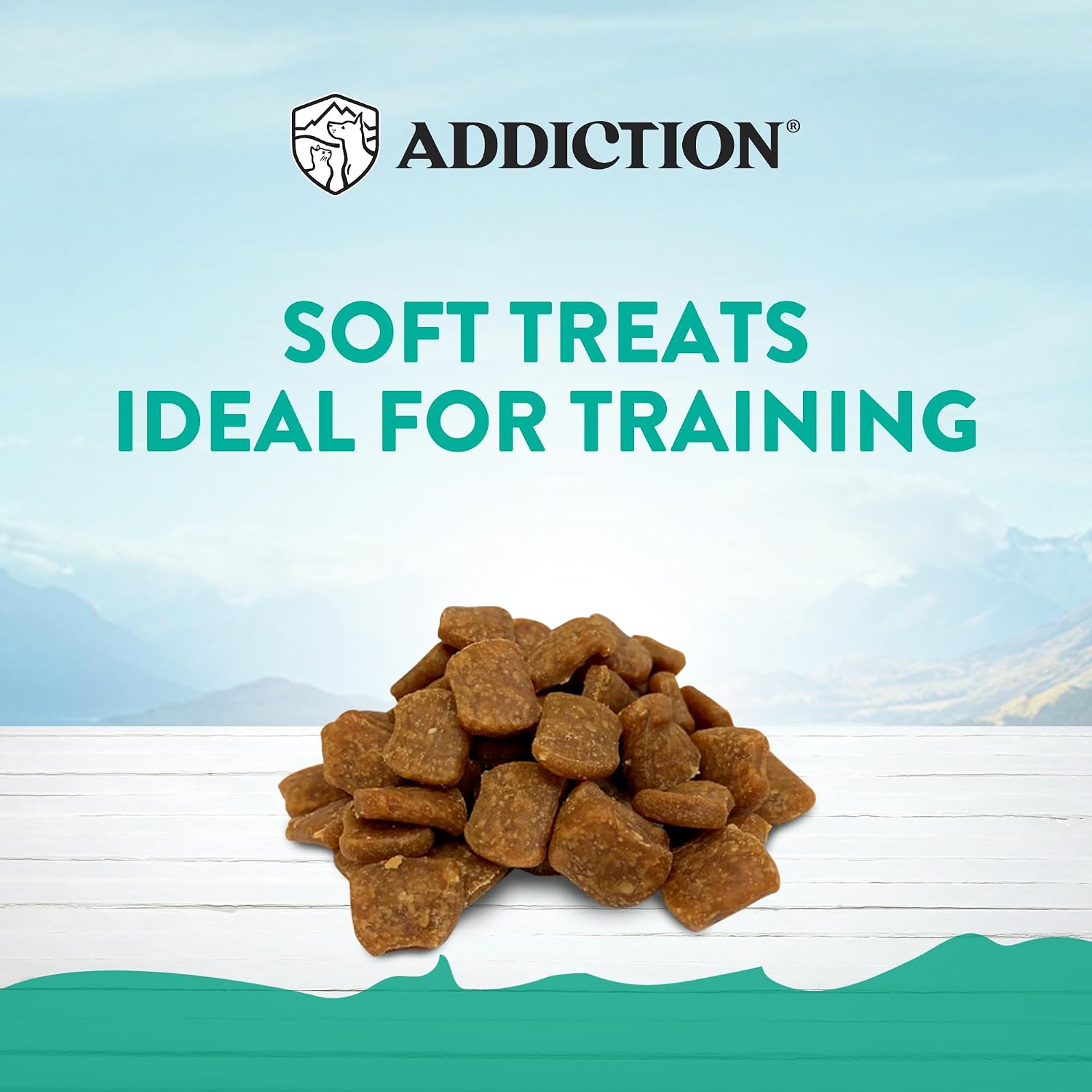 Addiction Venison Recipe Meaty Bites, All Natural Free Range Grain Free High Meat Dog Treats, 4 Oz.