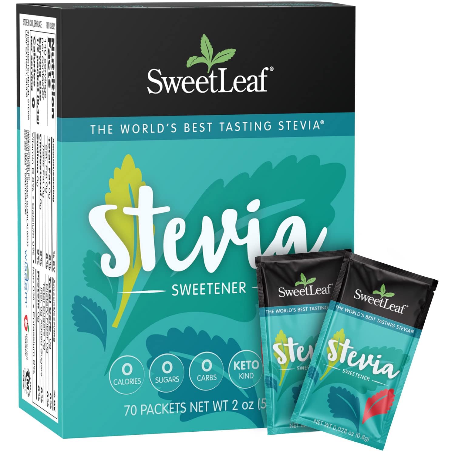 SweetLeaf Stevia Sweetener, 35 packets