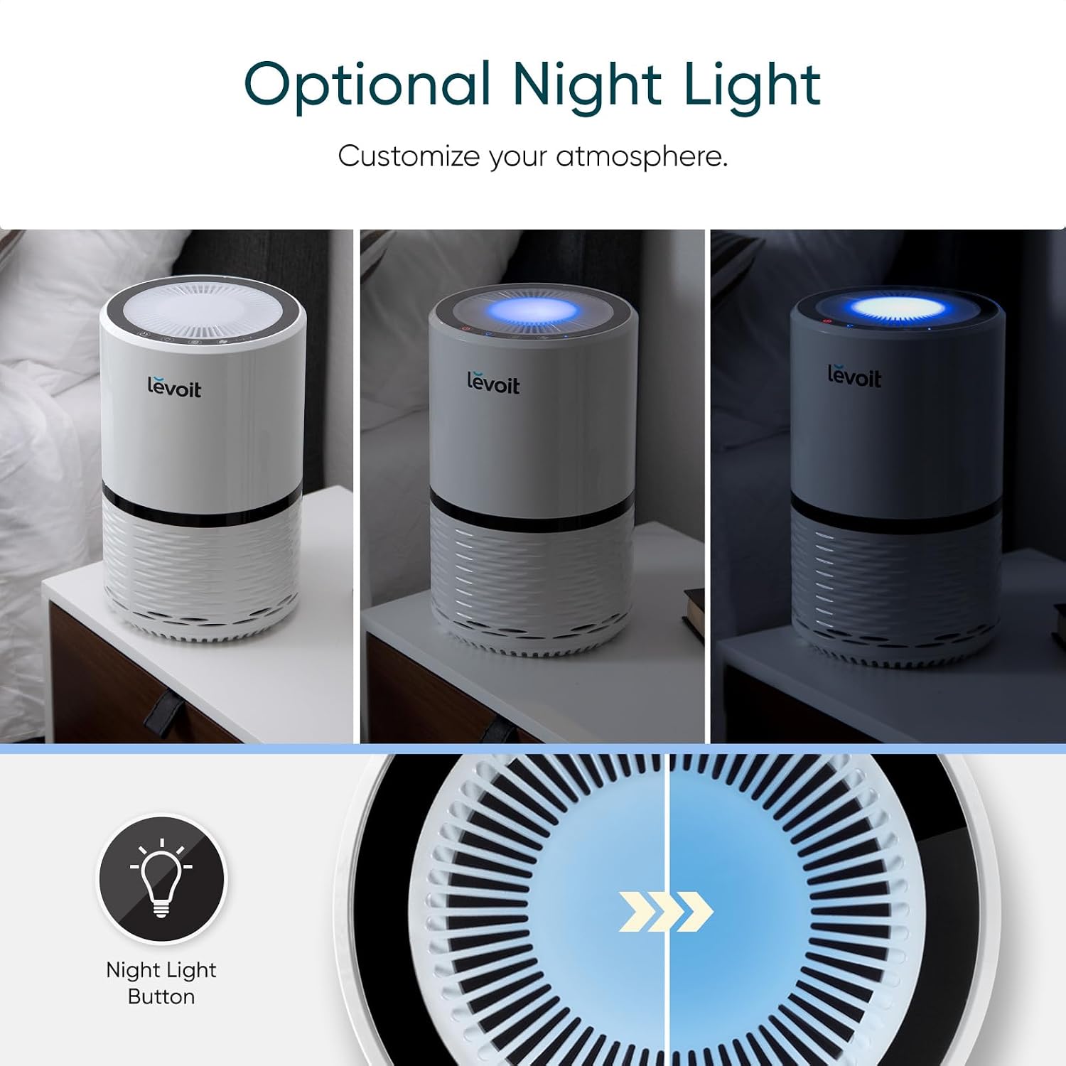Levoit Air Purifier for Home Pets Bedroom Dorm Room, Smart & Voice Control