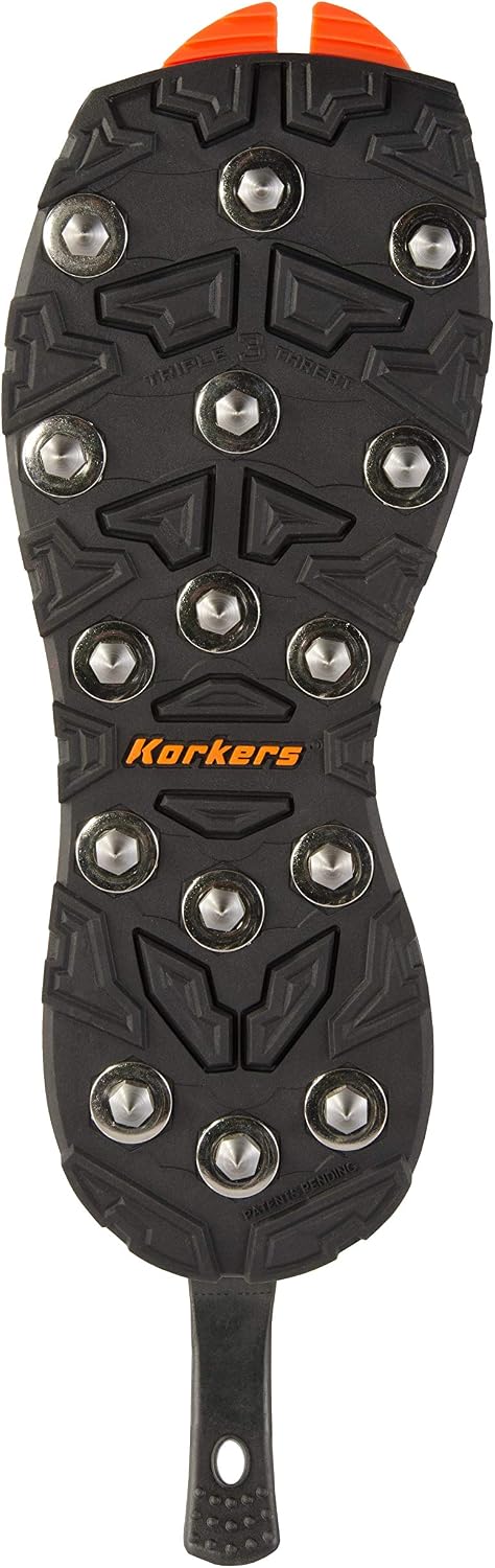 Korkers Unisex-Adult Omnitrax 3.0 Winter Sole - Triple Threat with Sharp Steel Spikes