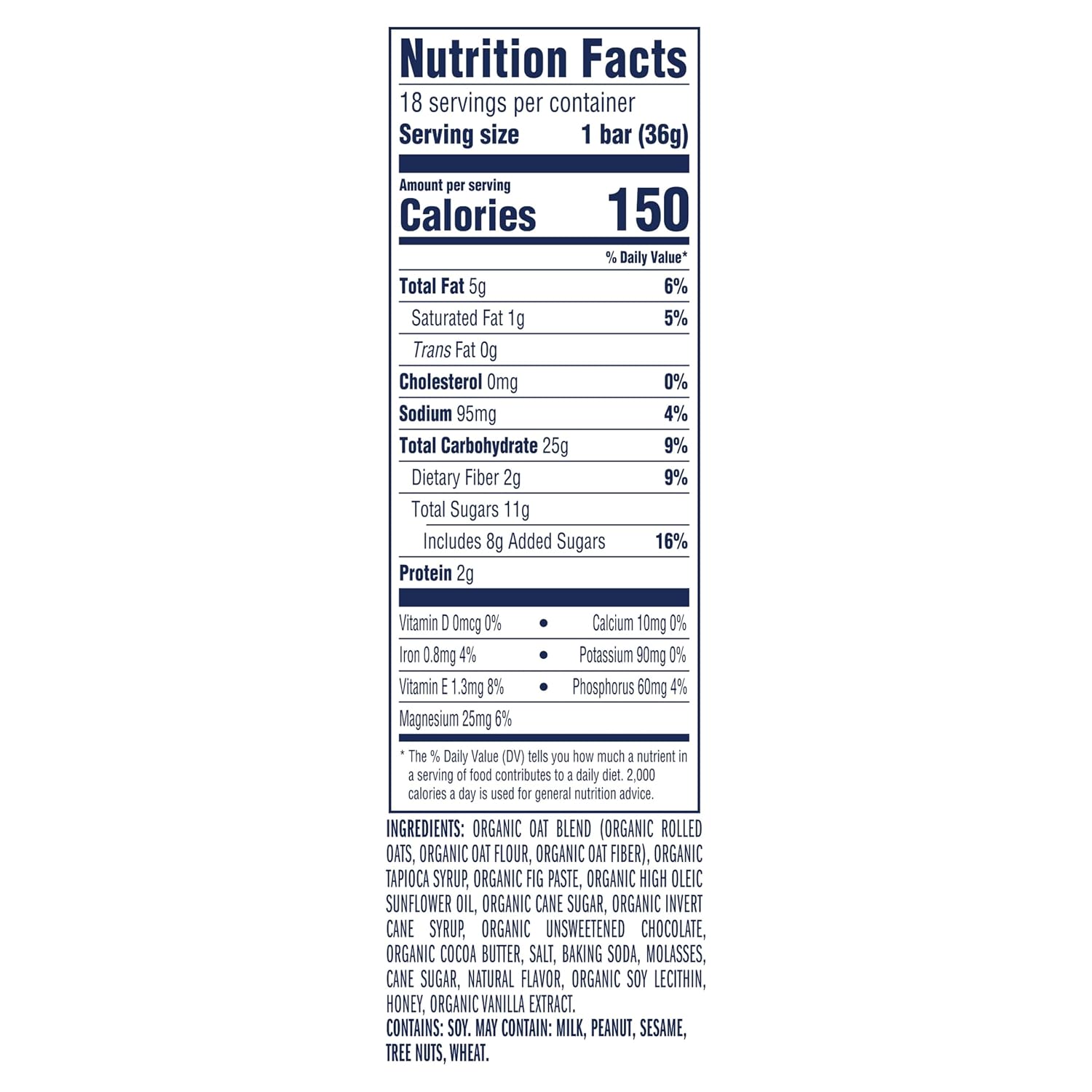 Zbar - Chocolate Chip - Soft-Baked Energy Snack Bars - Non-GMO - 12g Whole Grains - USDA Organic Granola Bars - Snacks for Kids (18 Pack)