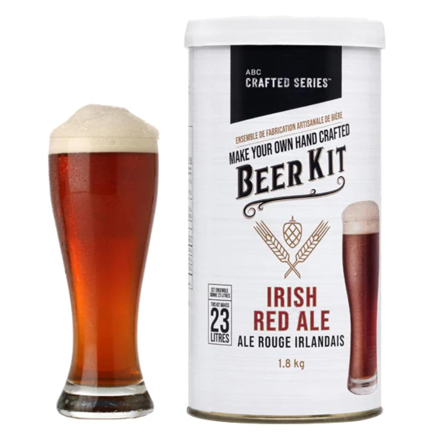 ABC Crafted Series Beer Making Kit | Brown Ale | Yields 40 Pints | Can