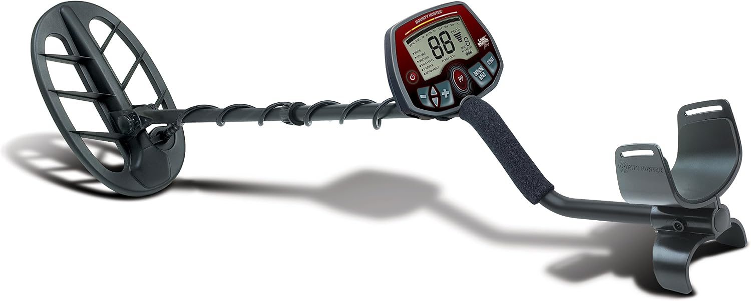 Bounty Hunter Land Ranger Pro Metal Detector, 11 Inch Waterproof DD Searchcoil, Adjustable Length, Lightweight, Ergonomic, Comfortable Padded handgrip