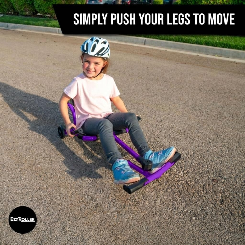 EzyRoller Classic X Ride On Toy for Kids, Ages 3-12, Up to 154 lbs - Black