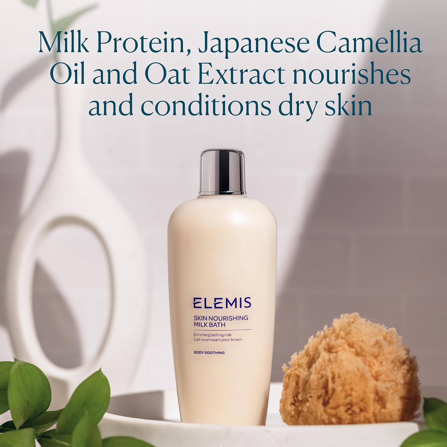 ELEMIS Skin Nourishing Milk Bath 400ml – Softening Body Cleanser for Dry Skin
