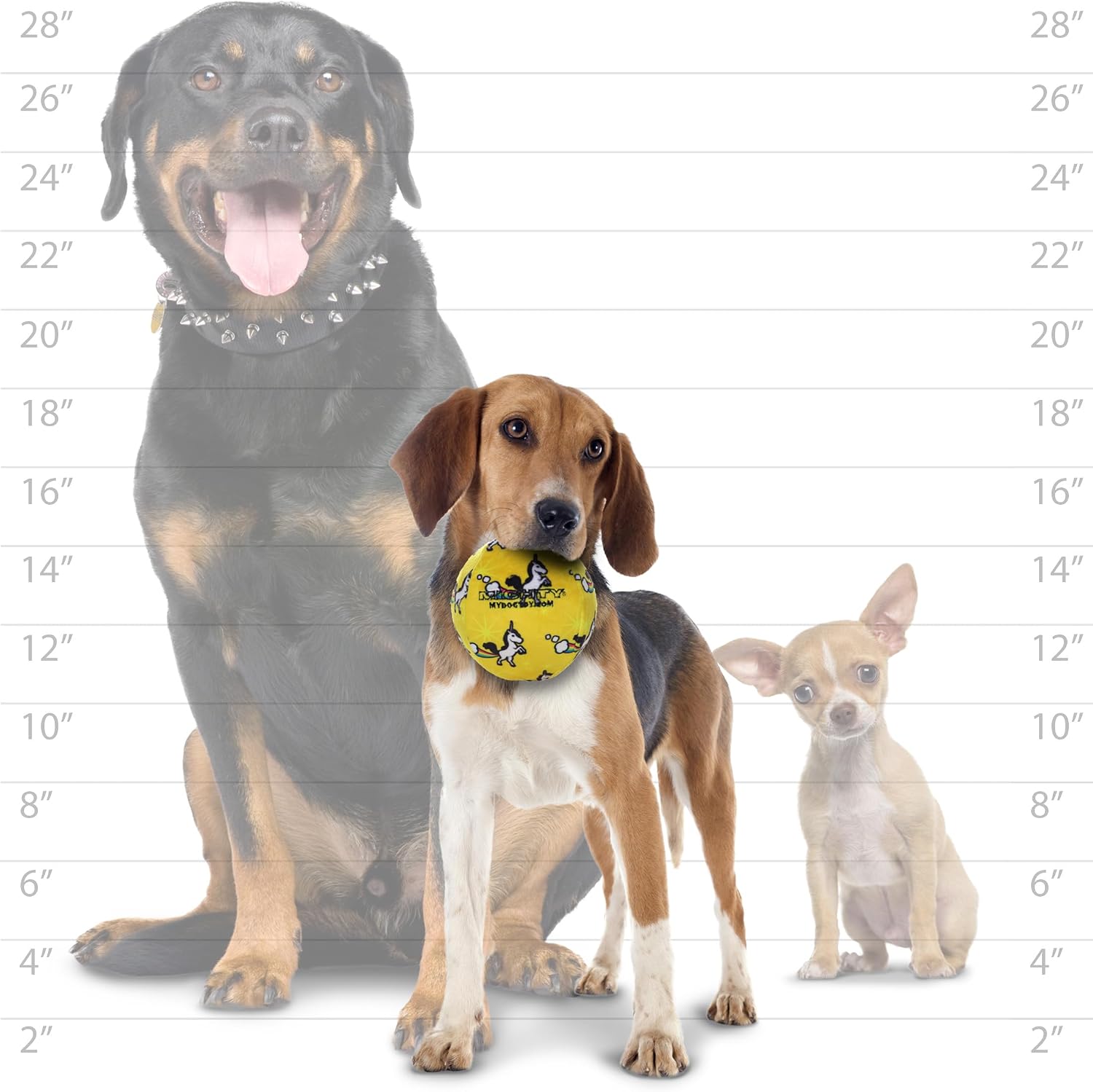 MIGHTY Tuffy 2 Pack Medium Ball Dog Toy: Ultra Durable Plush Toy with Multiple Layers & Reinforced Seams, Washable and Floats, Vinyl Ball & Fleece