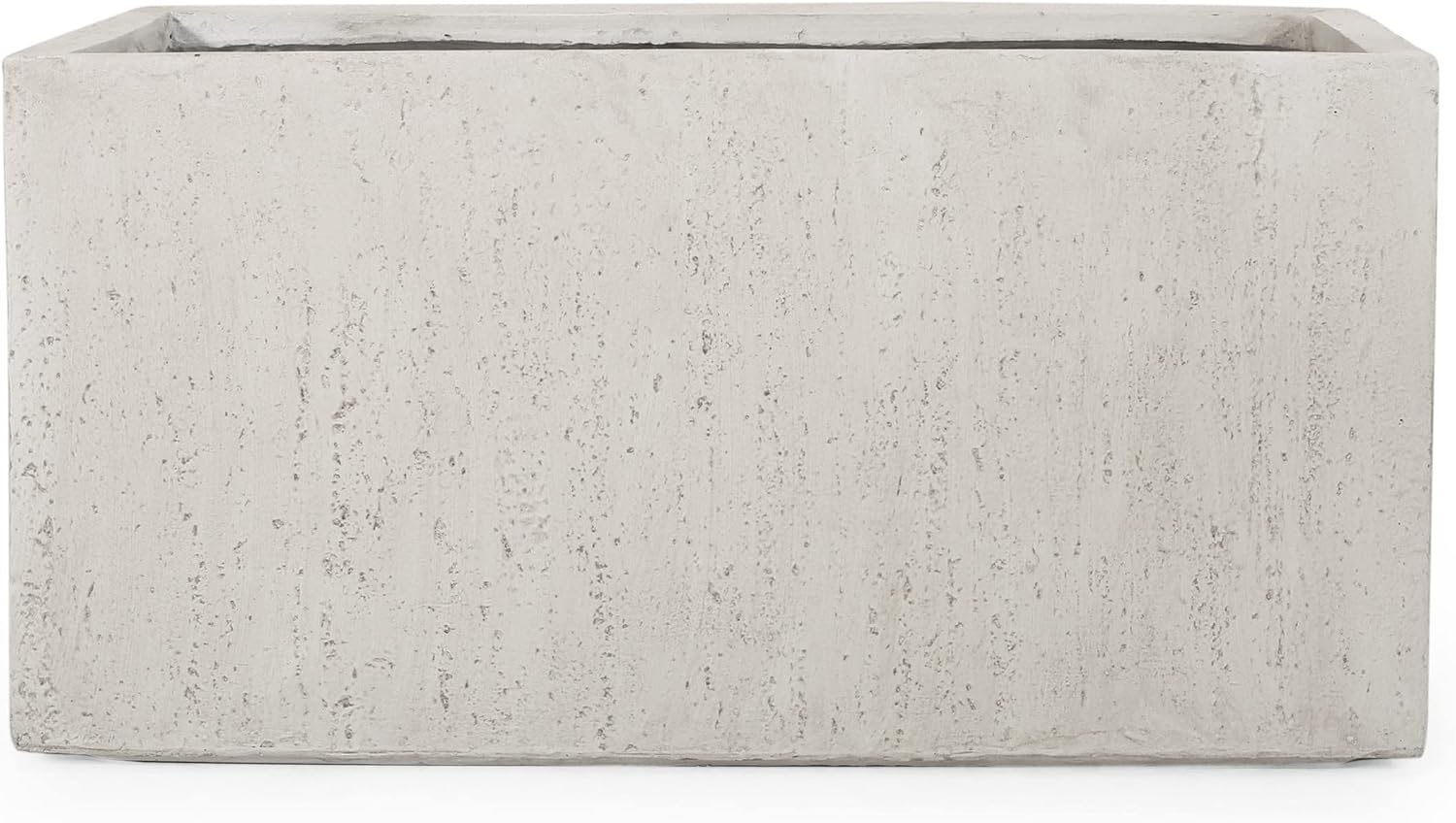 Christopher Knight Home Vanessa Outdoor Modern Large Cast Stone Rectangular Planter, White