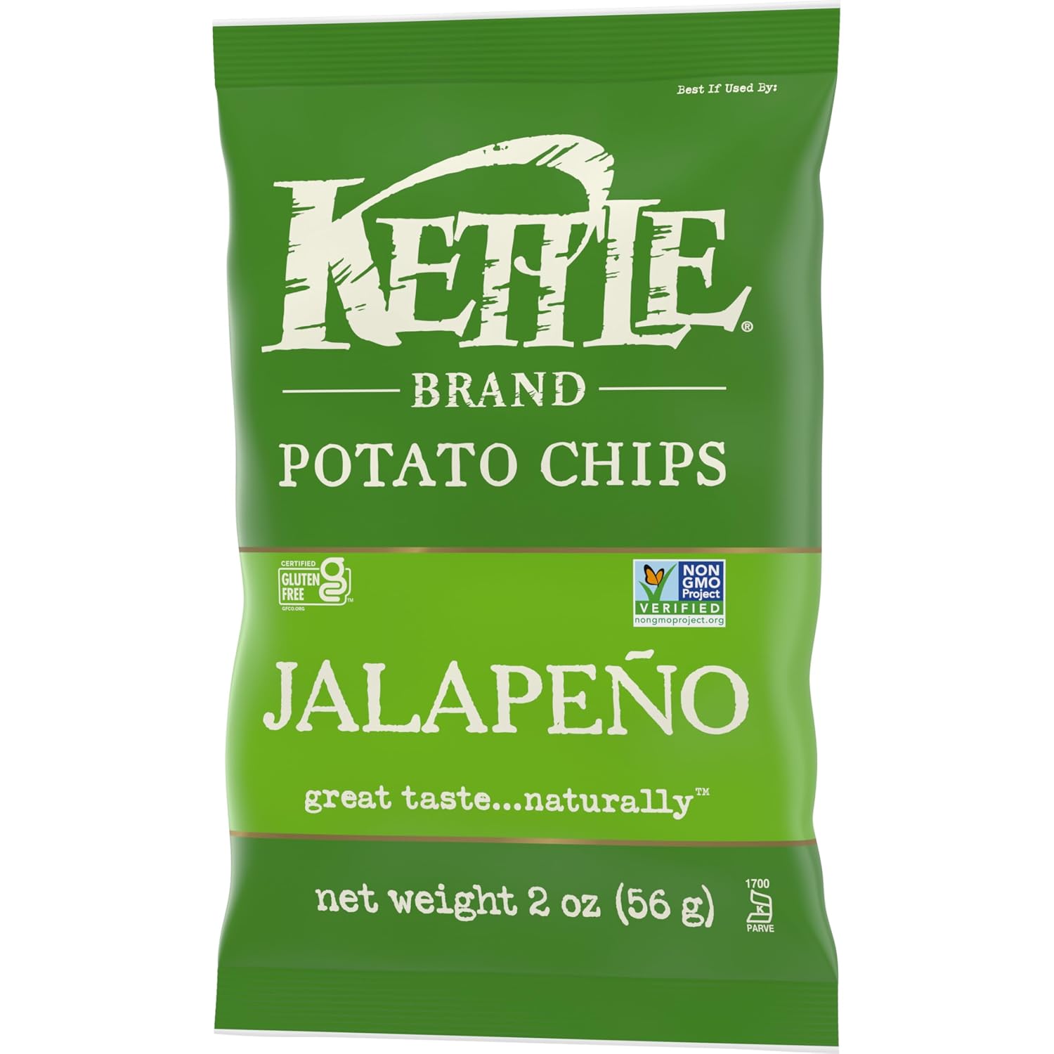Kettle Brand Potato Chips, Jalapeno Kettle Chips, Party Size, 13 Oz