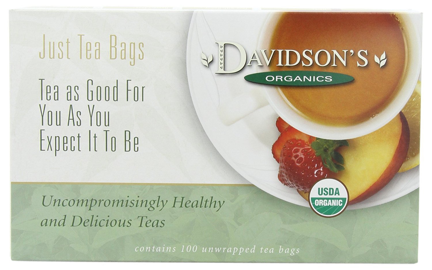 Davidson's Organics, Yerba Mate, 100-count Unwrapped Tea Bags
