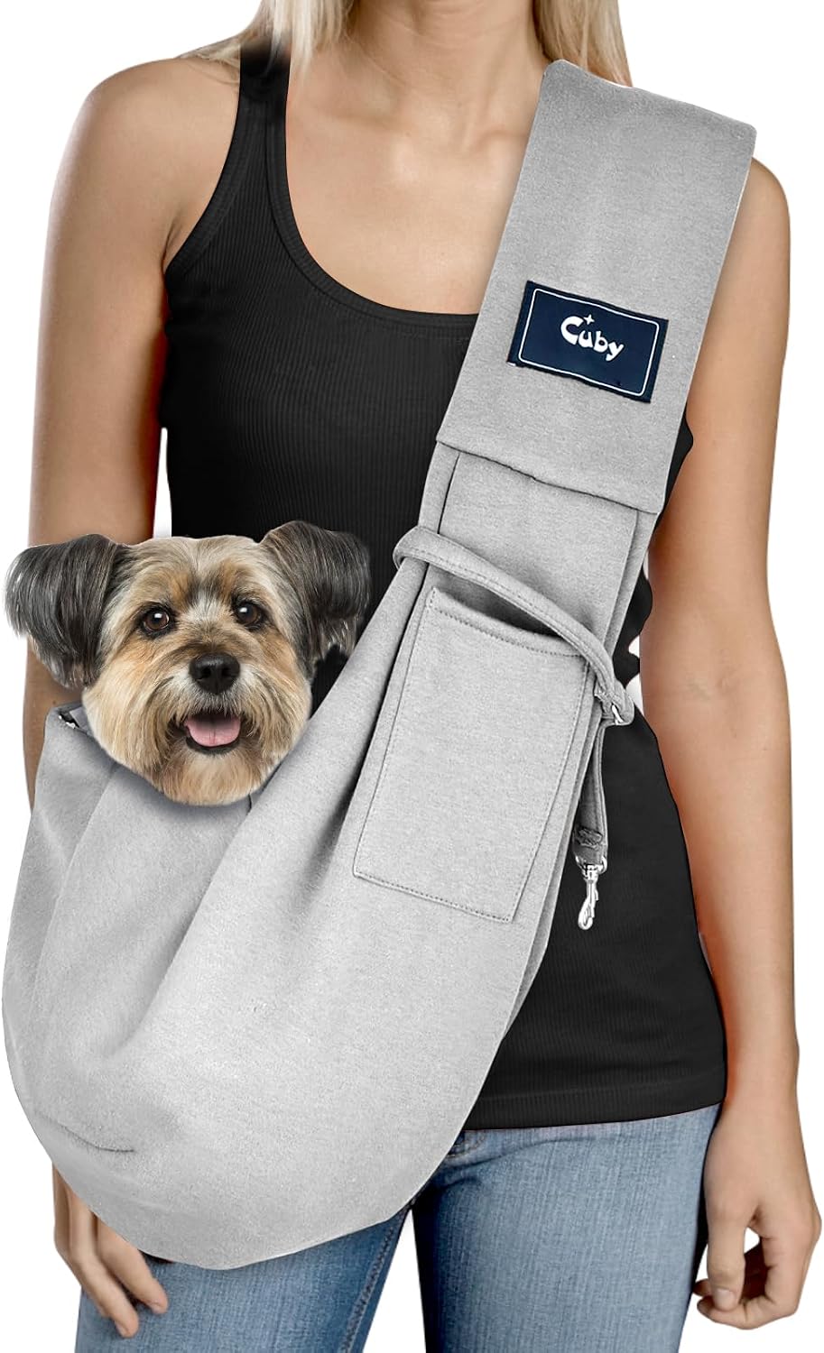 Dog and Cat Sling Carrier - Hands Free Reversible Pet Papoose Bag - Soft Pouch and Tote Design - Suitable for Puppy, Small Dogs Cats Outdoor