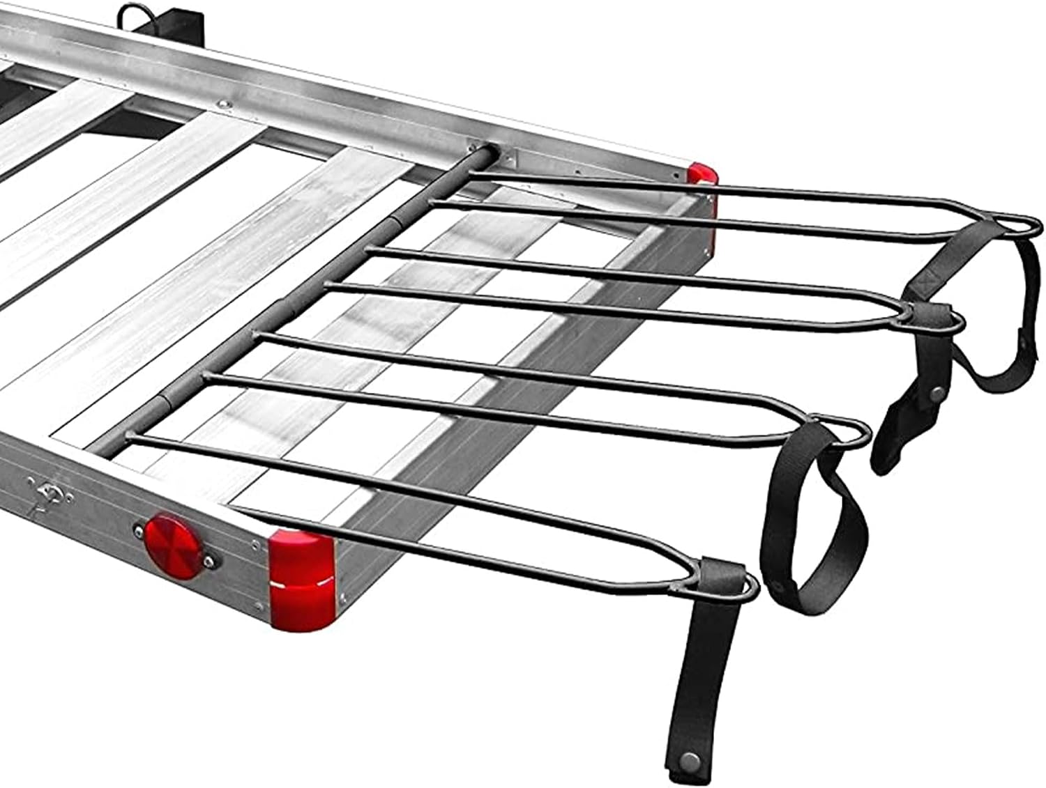 Truck Hitch Cargo Carrier - 500 lb Aluminum 2-in-1 Rack, Silver | Fits 2 in Receivers, Holds 4 Bicycles, 62 x 27 x 3 in Platform, Wheel Mount Design