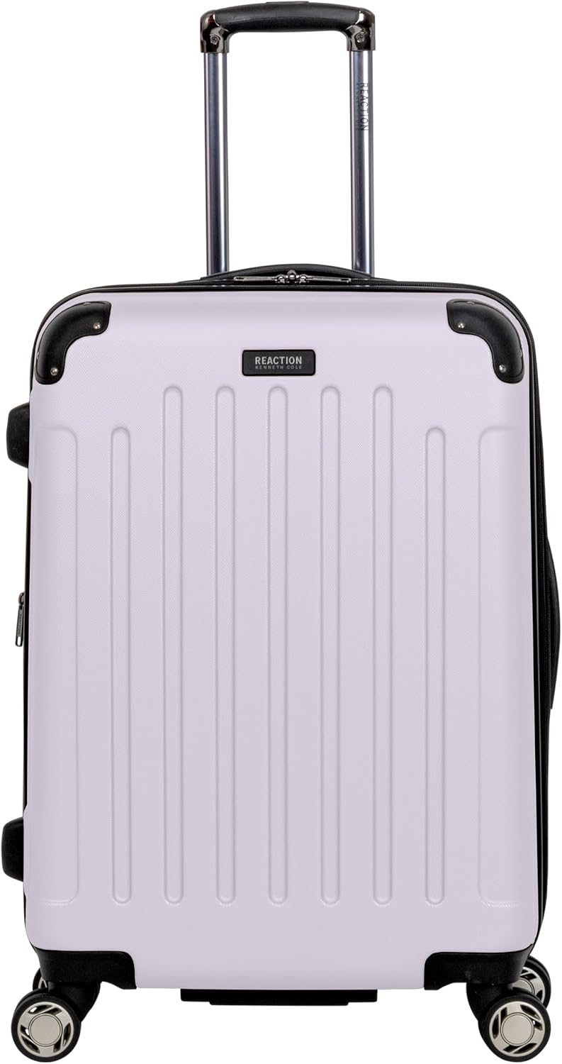 Kenneth Cole REACTION Renegade Luggage Expandable 8-Wheel Spinner Lightweight Hardside Suitcase, Champagne, 20-Inch Carry On