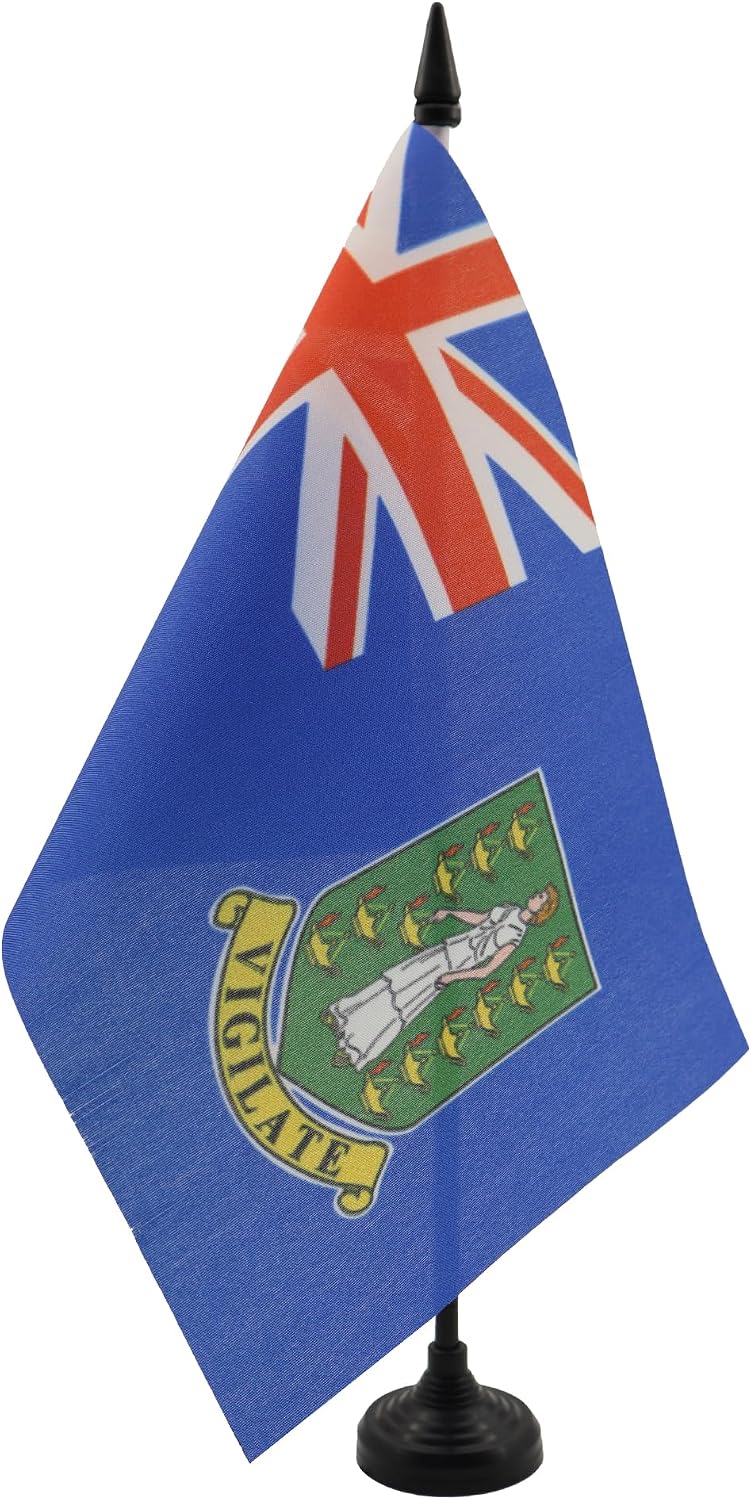 AZ FLAG Nicaragua Table Flag 4x6 in 100D Polyester Plastic Base | Indoor use Nicaraguan 15x10 cm desk flag stitched finish with reinforced edges with plastic pole