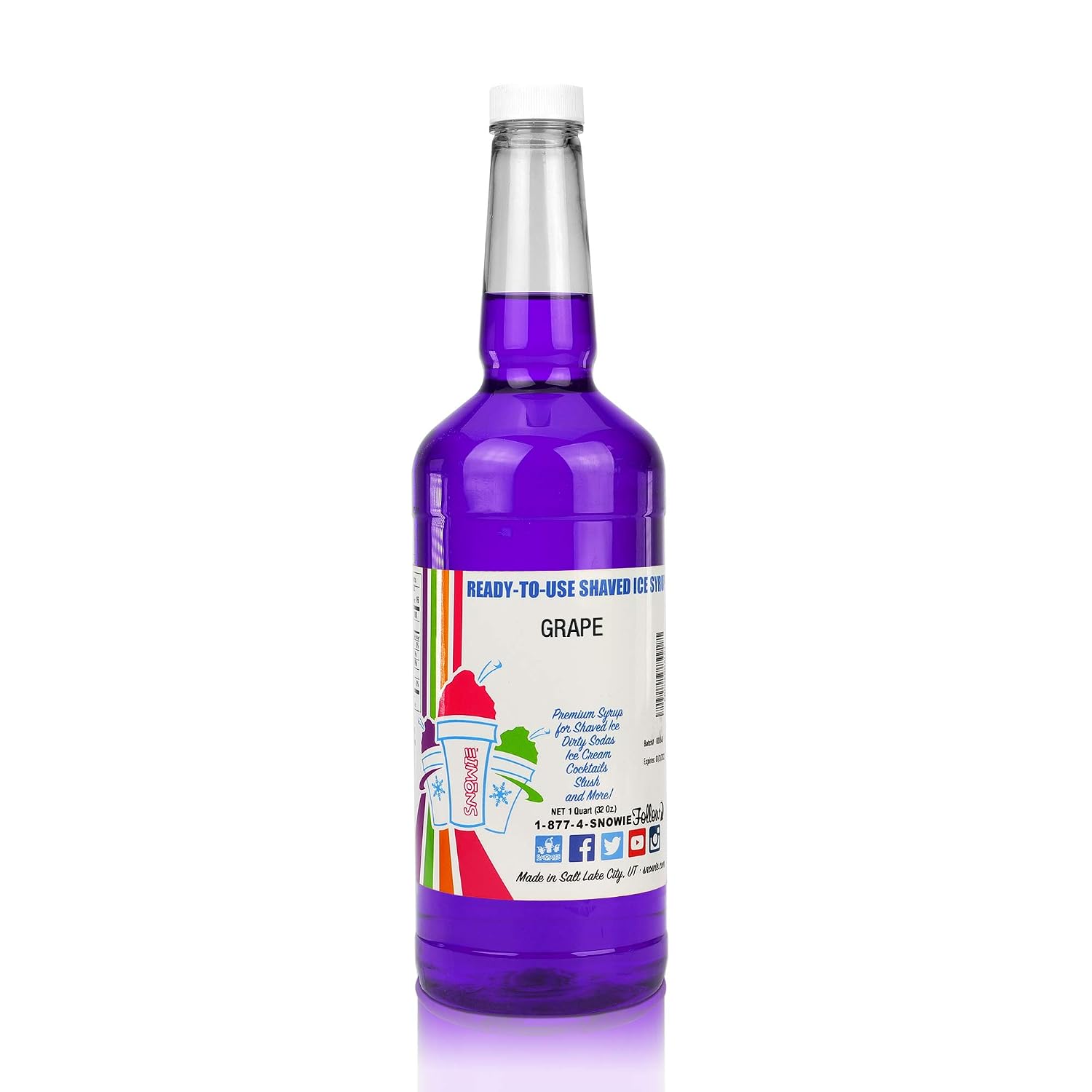 SNOWIE Ready to Use Shaved Ice Snow Cone Syrup - Gallon (Cotton Candy Pink)