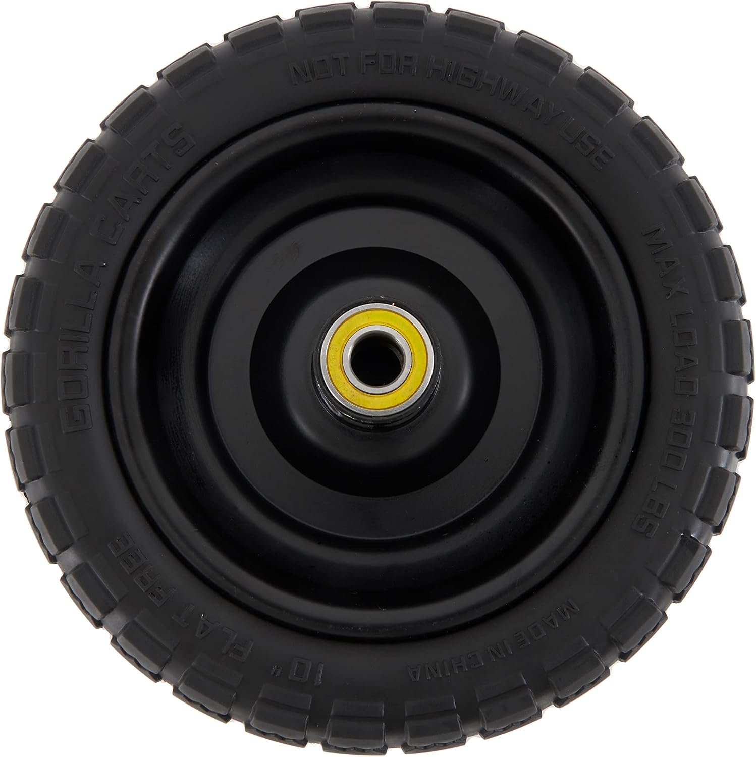 Gorilla Carts 10-Inch No-Flat Replacement Wheels, 4-Pack