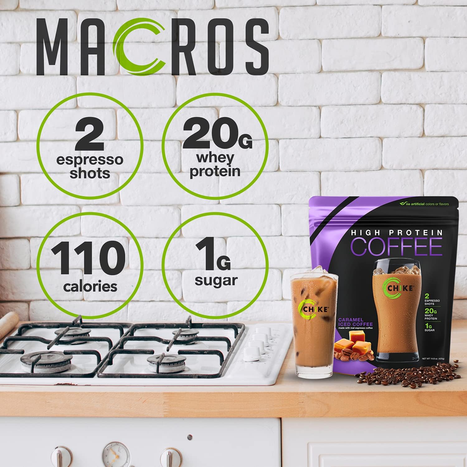 Chike Mocha High Protein Iced Coffee, 20 G Protein, 2 Shots Espresso, 1 G Sugar, Keto Friendly and Gluten Free, 14 Servings (15.3 Ounce)