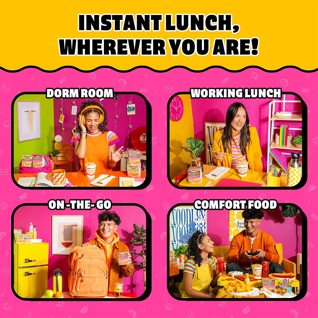 Maruchan Instant Lunch Ramen Noodles, Cheddar Cheese Flavor – Japanese-Style Instant Noodle Soup, Easy Meal Ready in 3 Minutes – 2.25 Oz. (12 Pack)