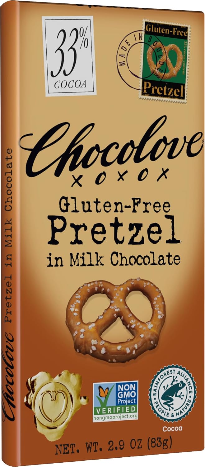 Chocolove Pretzel in Milk Chocolate, - Gluten-Free , 2.9 oz