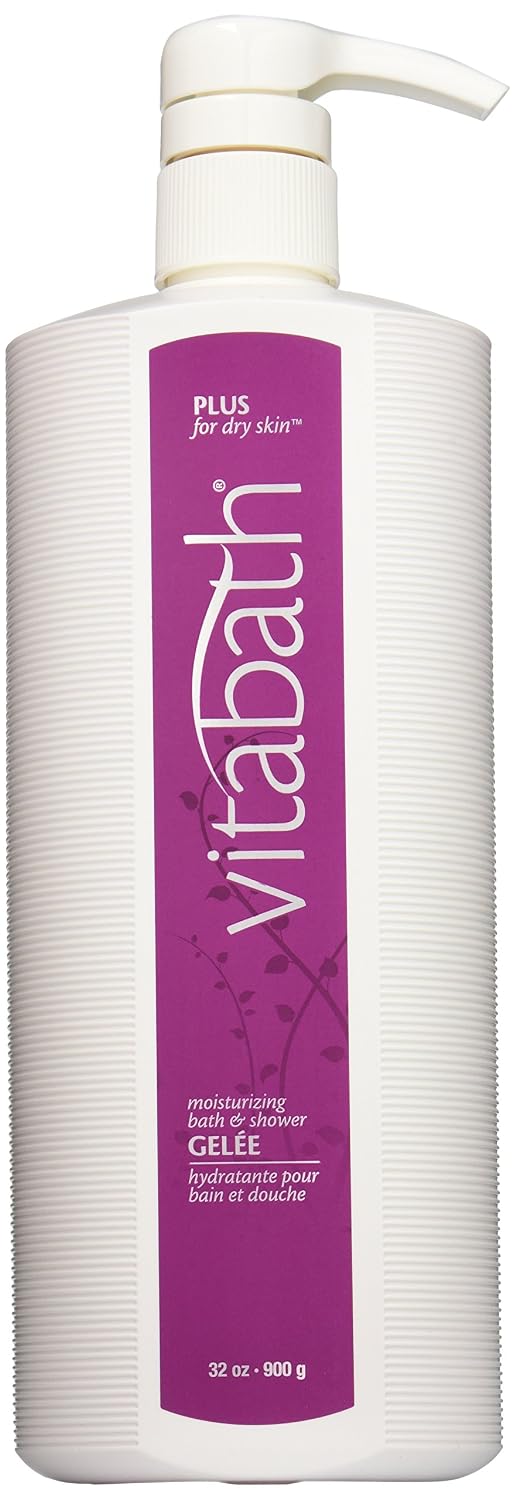 Vitabath Moisturizing Bath & Shower Gelee, Plus For Dry Skin, 32-Ounces