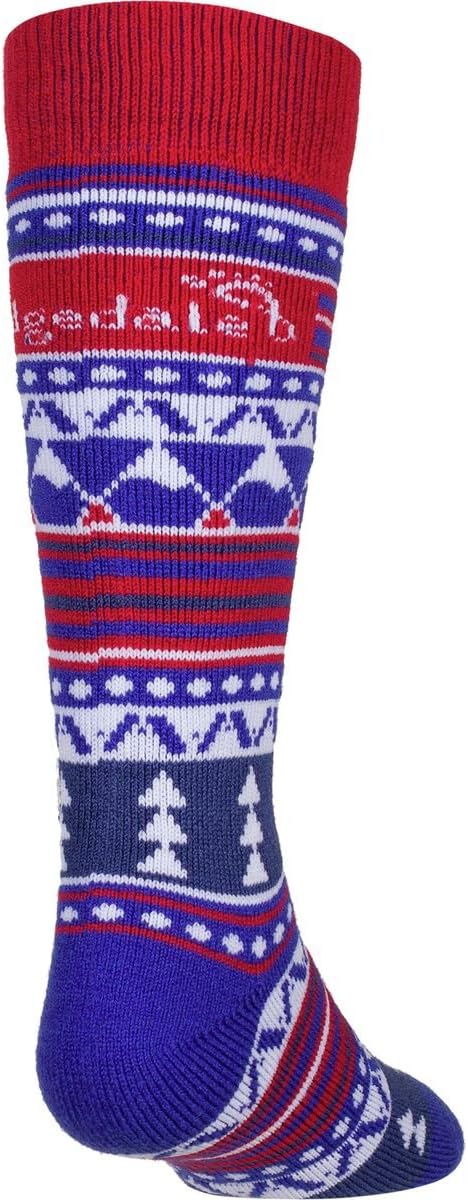 Bridgedale Merino Ski Sock - 2-Pack - Kids' Royal/Red, M