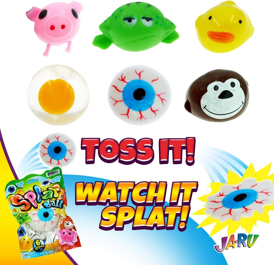 JA-RU Squishy Splat Ball (2 Toys Assorted) Squishy Dumplings 5303-2p
